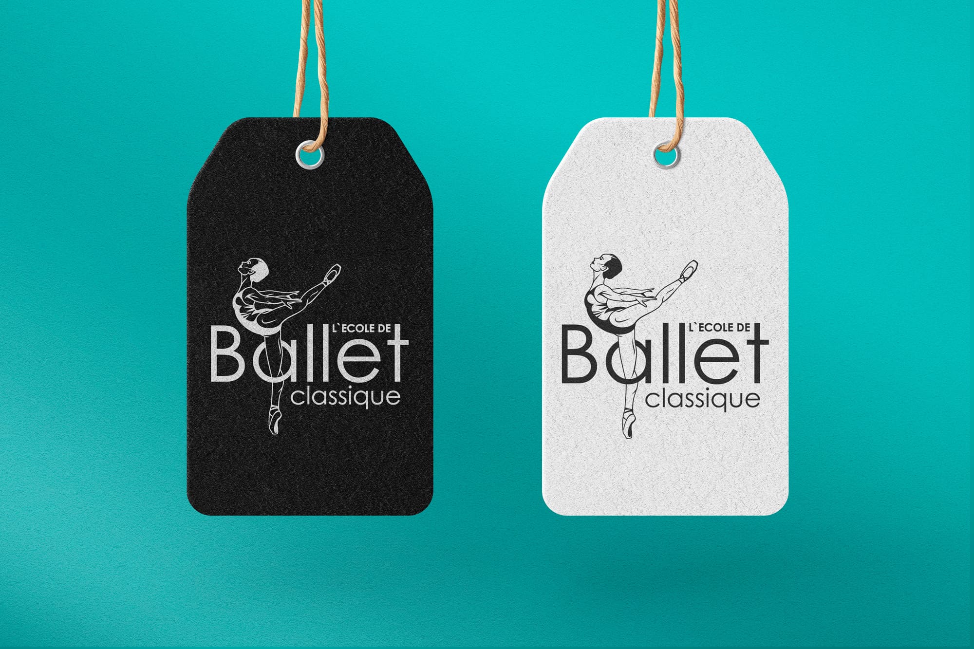 бирки с логотипом балетной школы