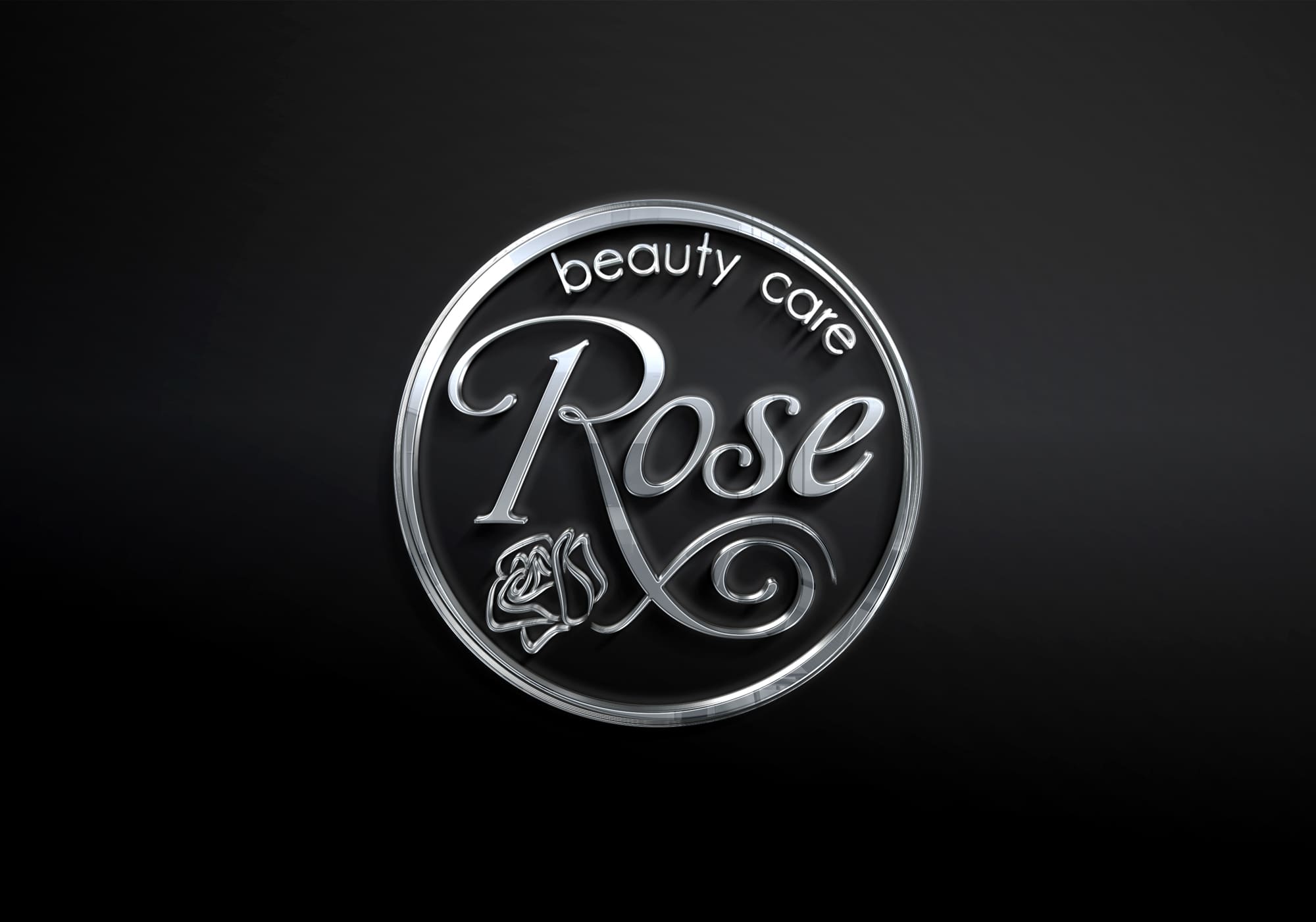 logo rose beauty care silver