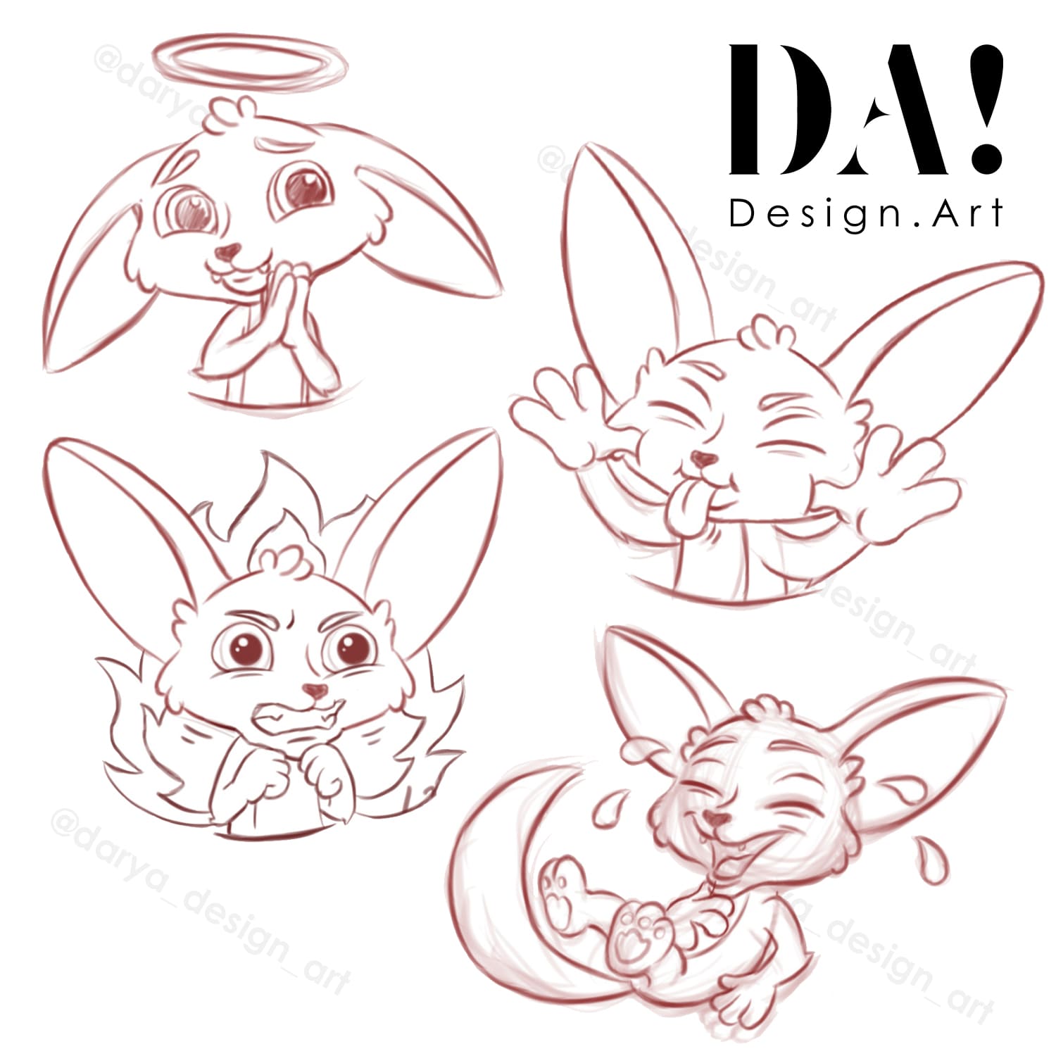 Development of a corporate character and drawing of stickers