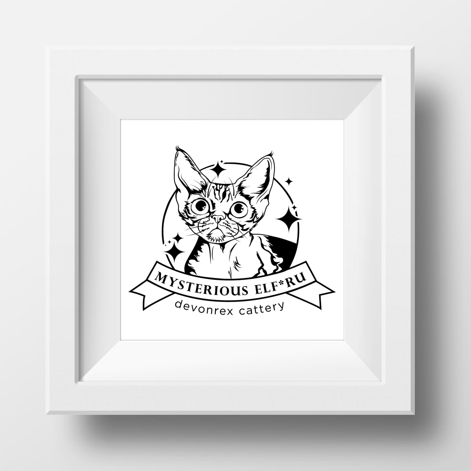 логотип питомника кошек девон рекс