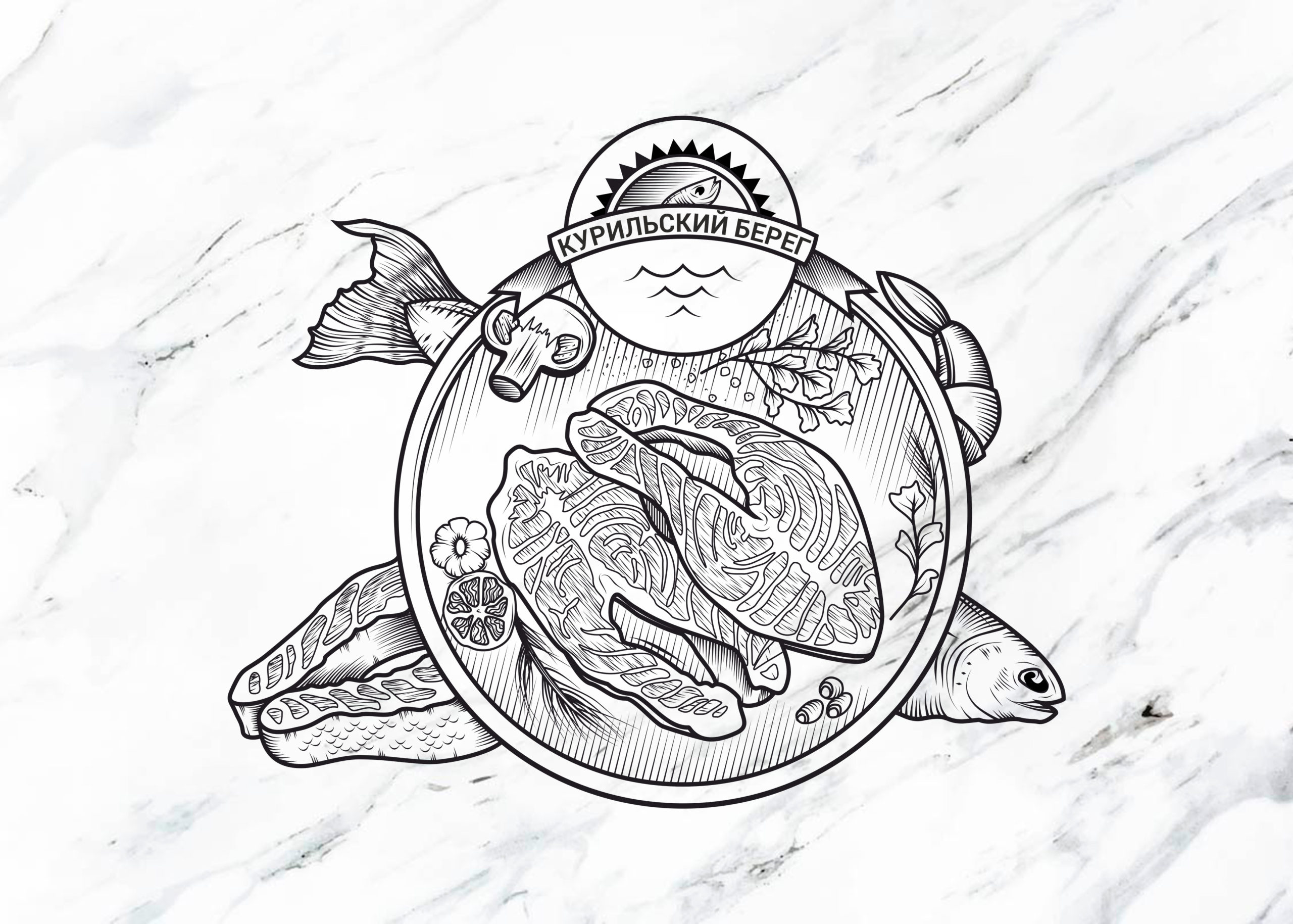 логотип магазина морепродуктов