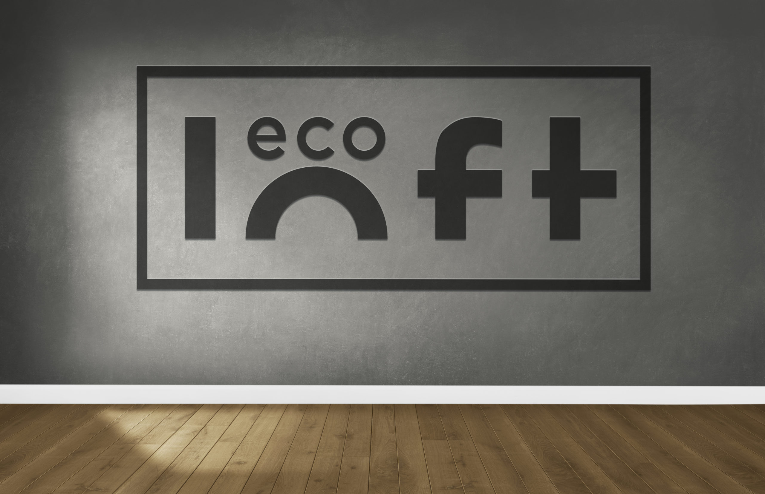 логотип на стене эко лофт