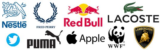 логотипы известных компаний геометрическийстиль